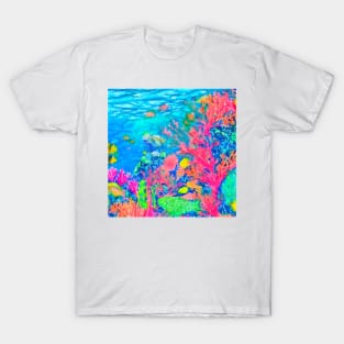 Coral Reef watercolor painting T-Shirt